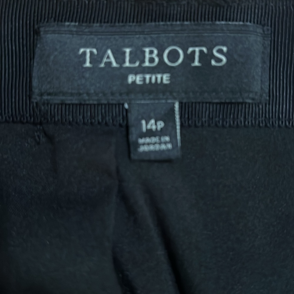 Talbots Plaid Pencil Skirt Size 14P Black White Preppy Old Money Academia Work - Picture 3 of 9
